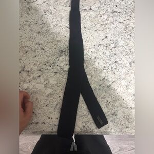 Black Knit Skinny Tie 100% wolf made in Italy